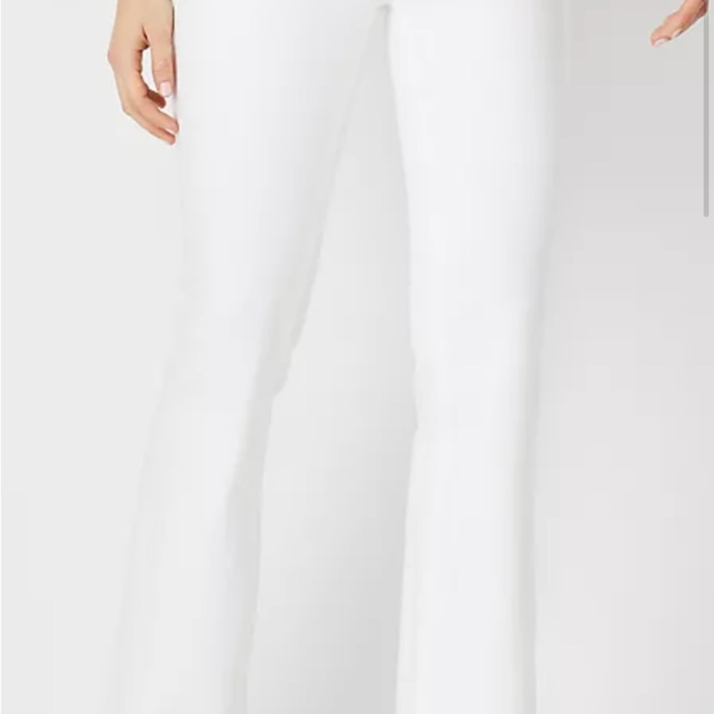 White boot cut jeans